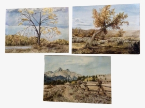 Ruth D Liby Watercolor Paintings Rural Mountains Big - Photograph