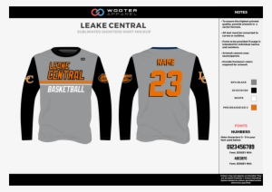 Leake Central Cool Gray Black Orange White Custom Design - Carthage High School