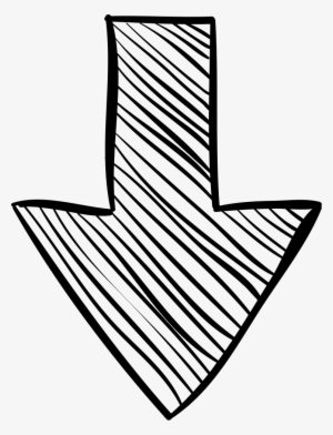 Down Arrow Sketch - Down Arrow Png
