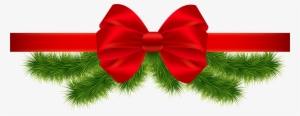 Christmas Red Ribbon Png Clipart Image
