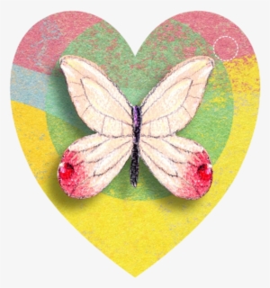 Butterfly Heart Tag Scrapbooking 1487945 - Butterfly Scrapbook Png