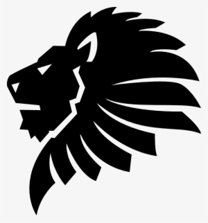 Black Lion Head Clip Art - Lion Head Silhouette Png