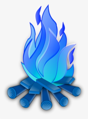 Vector Freeuse Bonfire Clipart Fire Log - Blue Fire Vector Png