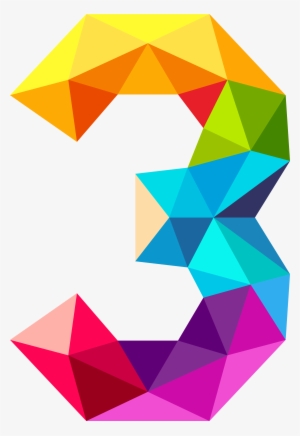 Triangles Number Three Png Image Gallery View - Number 3 Png