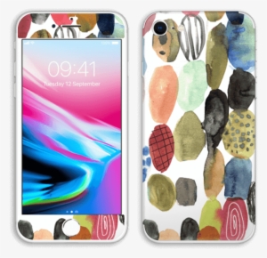 Dots Watercolor - Apple Iphone 8 - Silver