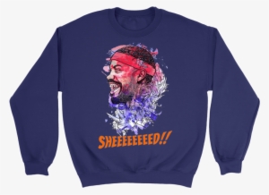 Crewneck Sweatshirt / Purple / S Rasheed Wallace Watercolor