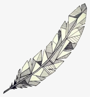 Drawing Geometric Watercolor - Geometric Feather