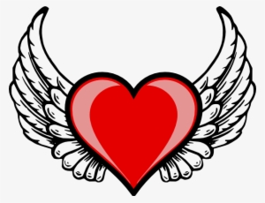 Png Free Library Wing Logo Clip Art Vector Online Royalty - Love Heart With Wings