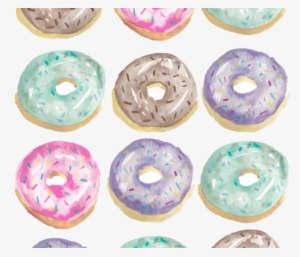 Watercolor Pastel Donuts Fabric By Harpley Design Studio - Dog