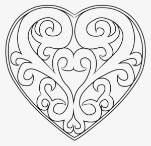 Filigree Heart Drawing At Getdrawings - Clipart Filigree Heart