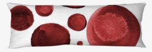 Set Of Watercolor Burgundy, Redwood, Dark Red Circles - Throw Pillow
