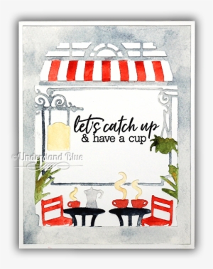 So I Cut The Cafe From The Kit Out Of Watercolor Paper - Illustration