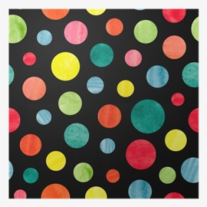 Vector Dark Background With Watercolor Circles - Watercolor Painting