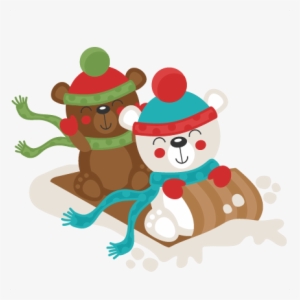 Polar Bear Clipart Cute Christmas - Winter Polar Bear Clipart