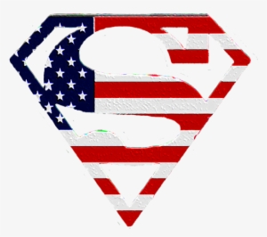 American Flag Superman Shield Adult Pull - Logo Superman Bendera Amerika