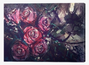 Watercolor Painting Style Roses Abstract Art - Painting
