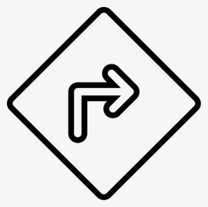 Turn Right White Arrow Comments - Icon