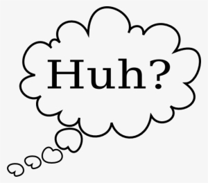 Confused Clipart Huh - Speech Bubble Clip Art