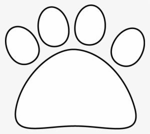 Black And White Cat Paw Clip Art - Cat Paw Black And White
