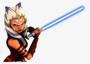 Ahsoka Blue Lightsaber By Superherotimefan On Deviantart - Ahsoka Tano Clone Wars Png