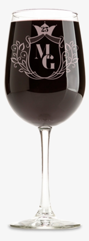 Engraved Anniversary Wine Glass - Wine Cup Mockup Free
