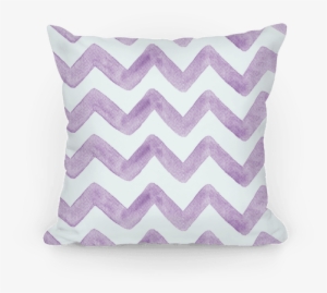 Purple Watercolor Chevron Pattern Pillow - Bag
