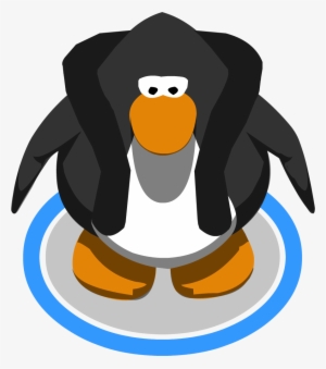 Black Feather Boa In Game - Club Penguin Blue Penguin