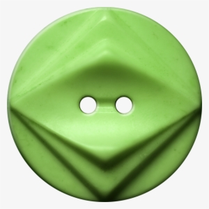 Button With Double Diamond Motif, Light Green - Education