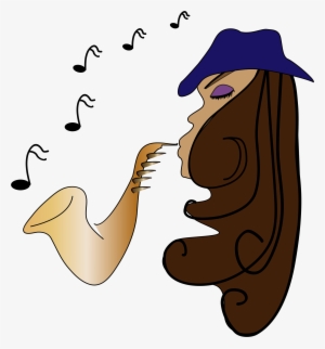 This Free Icons Png Design Of Female Jazz Musician