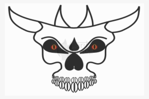 B/w Devil Red Eyes 3 Logo - Cartoon