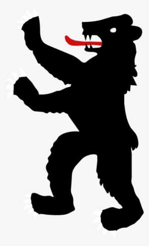 Silhouetted Heraldic Bear By Rarayn - Appenzell Innerrhoden Flag