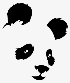 Drawn Panda Silhouette - Panda Silhouette