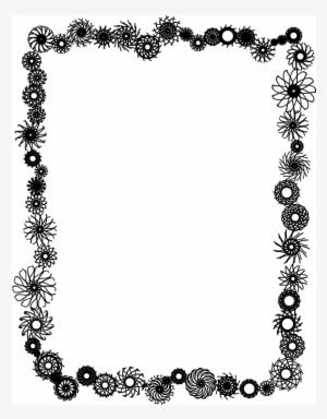 Black And White Flower Border Clipart Clipart Panda - Flower Frame Border Black And White