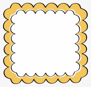 Scalloped Borders And Frames Clipart - Orange And Black Border