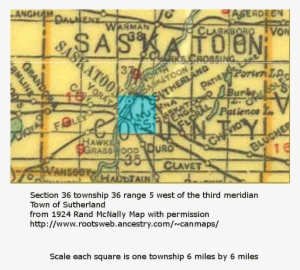 Town Of Sutherland Section 36 Township 36 Range 5 West - Sutherland