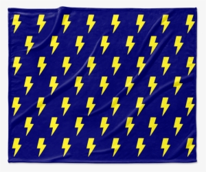 Yellow Lightning Bolts On Navy Blanket
