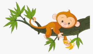 Cute Funny Cartoon Baby Monkey Clip Art Images - Clipart Of Monkey No Background