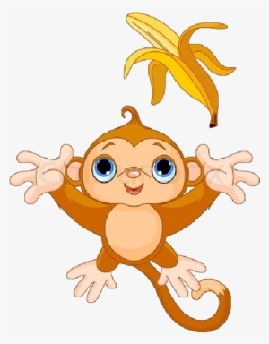 Cute Funny Cartoon Baby Monkey Clip Art Images - Animated Clipart Transparent Background