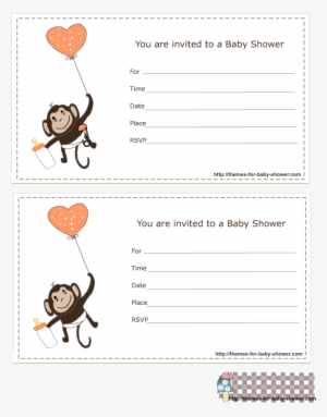 Monkey Baby Shower Invitations 1 - Baby Shower