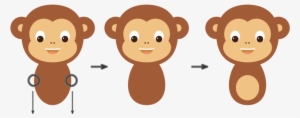 Clipart Free How To Create A Hanging Illustration In - Cartoon Monkey Body