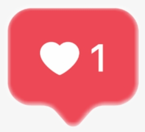 Like Heart Shape Bubble 1like Onelike Notification - Like Instagram Icon Png