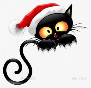 Preview Cat Cartoon Isolated Png 500 - Christmas With Cats Cartoon
