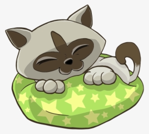 Animal Cartoon Cat Comic Fur Kitten Pet Pi - Kitten Sleeping Clipart Png