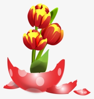 Easter Egg Vase Png Clip Art Image - Sprenger's Tulip