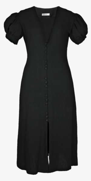 Black Balloon Sleeve Midi Dress - Marc Cain Kleid Schwarz