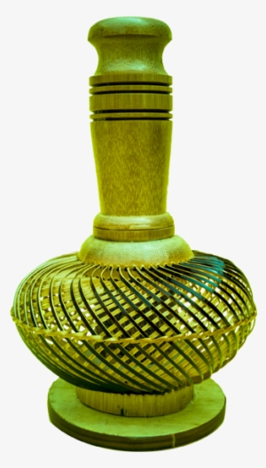 Globe Bamboo Flower Vase In Brown And Yellow - Vase