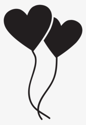 Coracao Black Balloon Love Like - Flat Love Balloon Png