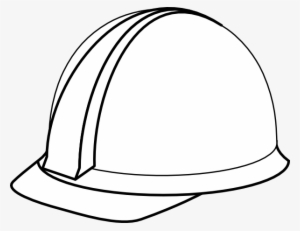 White Hard Hat No Shadow Clip Art At Clker - Hard Hat Black And White
