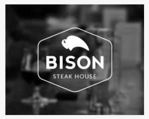 Blurred Background Logo Design - Bison Restaurant