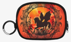 Wonderful Black Unicorn Silhouette Coin Purse - Wonderful Black Unicorn Throw Blanket